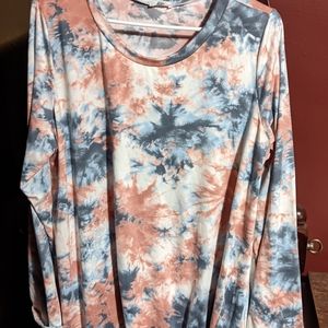 Tye dye pattern dress, to the knee